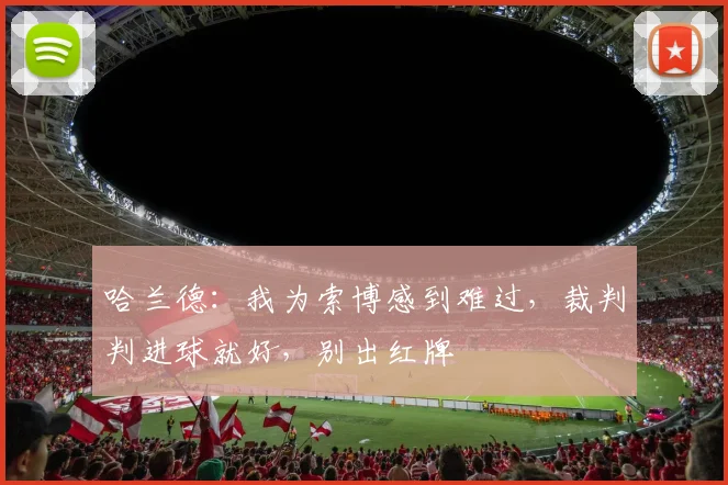 哈兰德：我为索博感到难过，裁判判进球就好，别出红牌